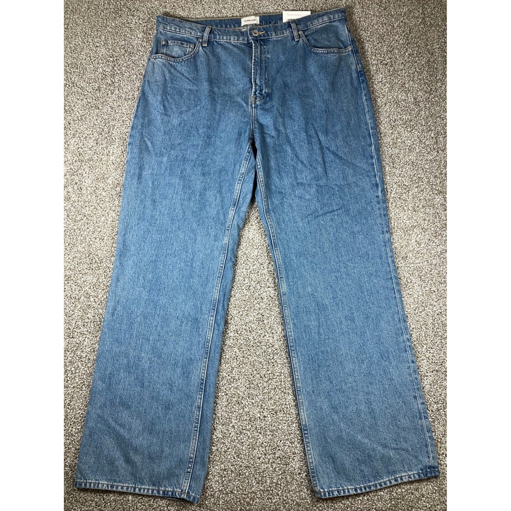 Everlane The 90s Forever Jean High Rise Loose Straight Medium Wash Blue 33R‎